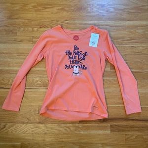 NWT Life is good long sleeve v-neck t-shirt